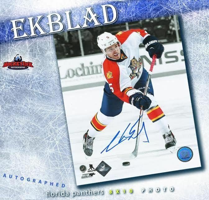 Aaron Ekblad חתם על פלורידה פנתרים 8x10 צילום - 70335 - תמונות NHL עם חתימה
