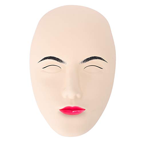 ראש בובה, עור בפועל רקמה תלת ממדי 5 ד להחלפה עור בפועל סיליקון פנים מלא
