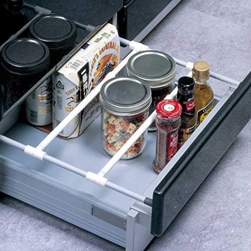 בלקה המב-45 מערכת אחסון למטבח מוט מחיצת מגירה למטבח, קטן, רוחב 12.0-16.3 עומק 1.6 גובה 0.7 אינץ',