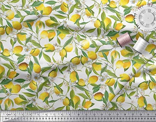 סוימוי כותנה ג ' רזי בד עלים, פרחוני & לימון ירקות דקור בד מודפס חצר 58 אינץ רחב