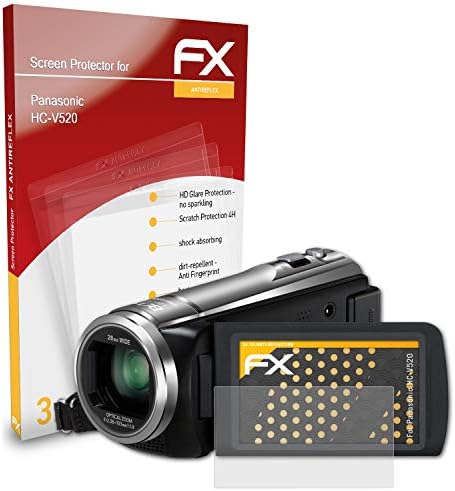 מגן מסך Atfolix התואם לסרט הגנת המסך של Panasonic HC-V520, סרט מגן FX אנטי-רפלקטיבי וסופג זעזועים